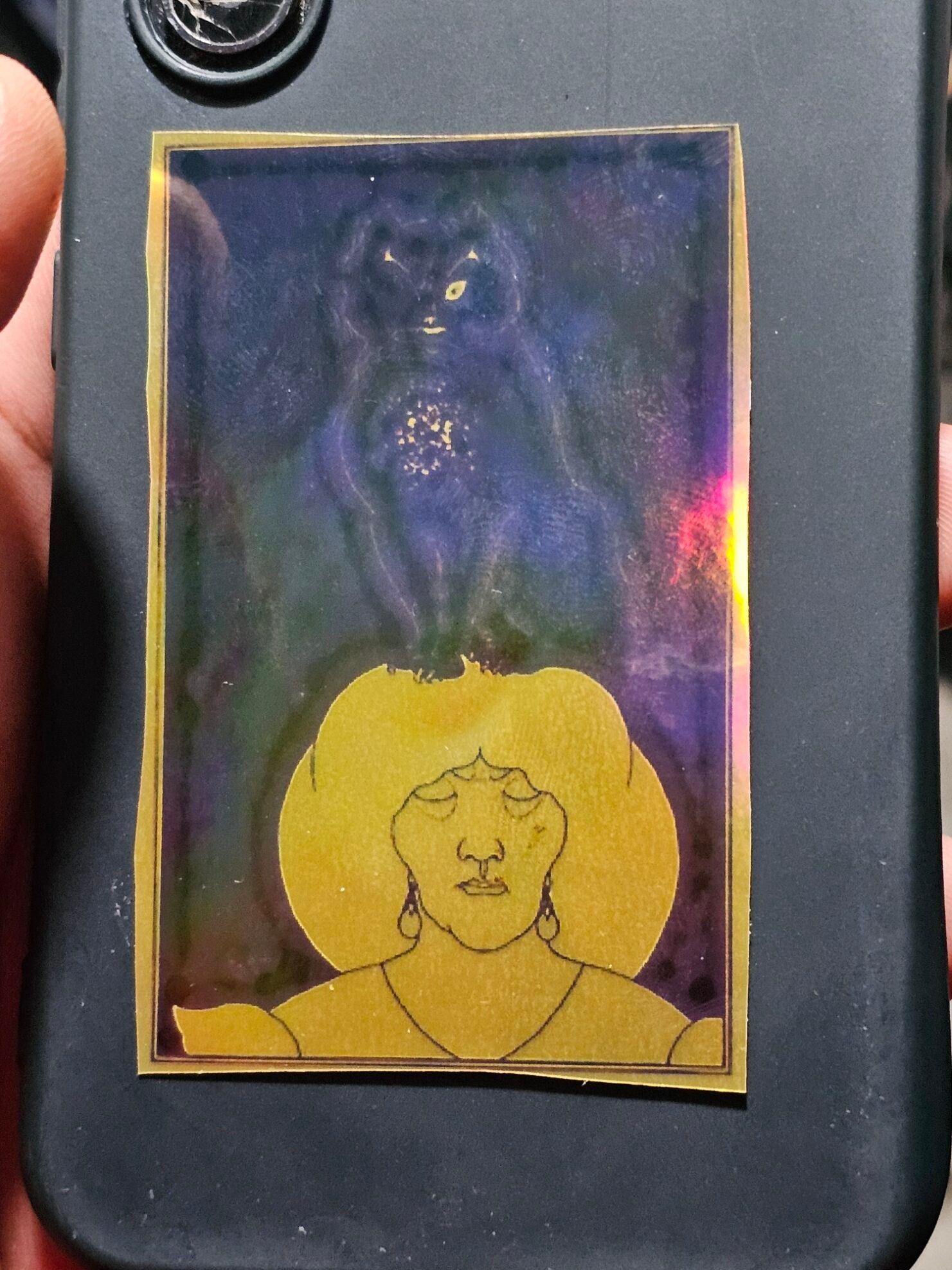 edgar allan poe the black cat holographic gold vinyl sticker gothic art decal edgar allan poe the black cat holographic gold vinyl sticker gothic art decal
