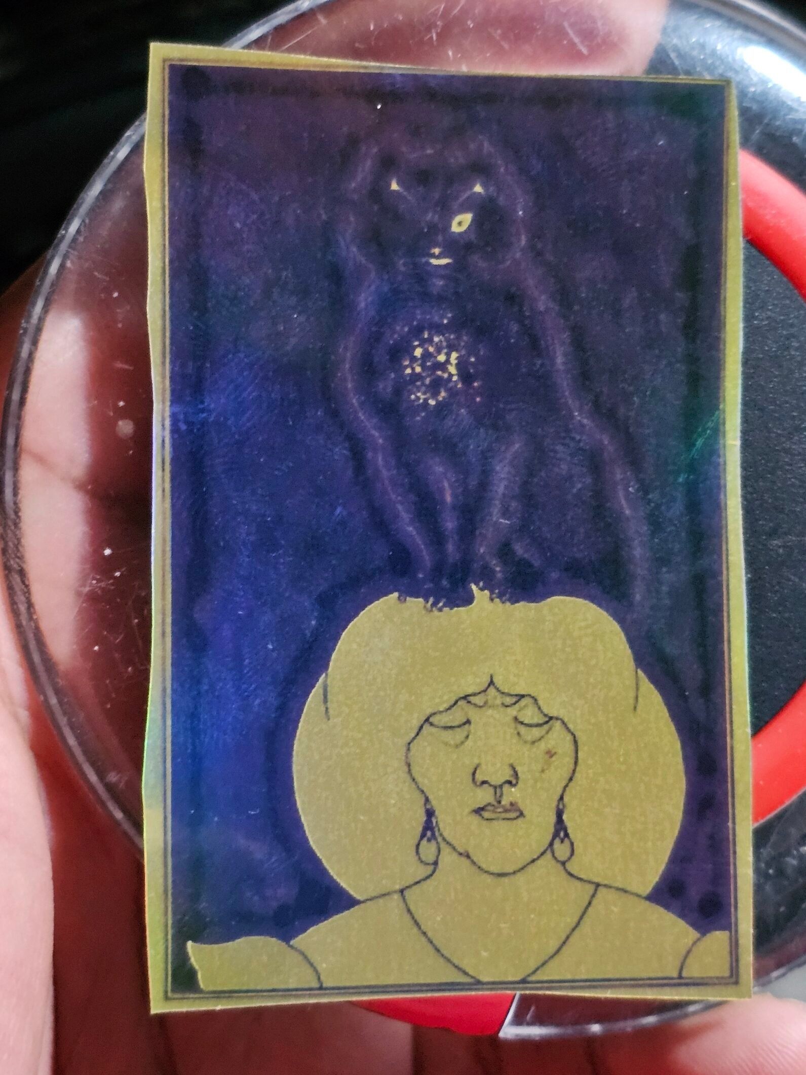 edgar allan poe the black cat holographic gold vinyl sticker gothic art decal edgar allan poe the black cat holographic gold vinyl sticker gothic art decal